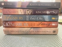 Lot Of 5 Karen Kingsbury Books See Details for Titles see photos for condition.
