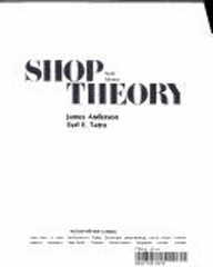 Shop Theory James, Tatro, Earl E., Henry Ford Trade School Anders