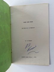 A.D. Winans ~ SIGNED ~ CRAZY JOHN Poems ~ 1972, 1st, Grande Ronde Press