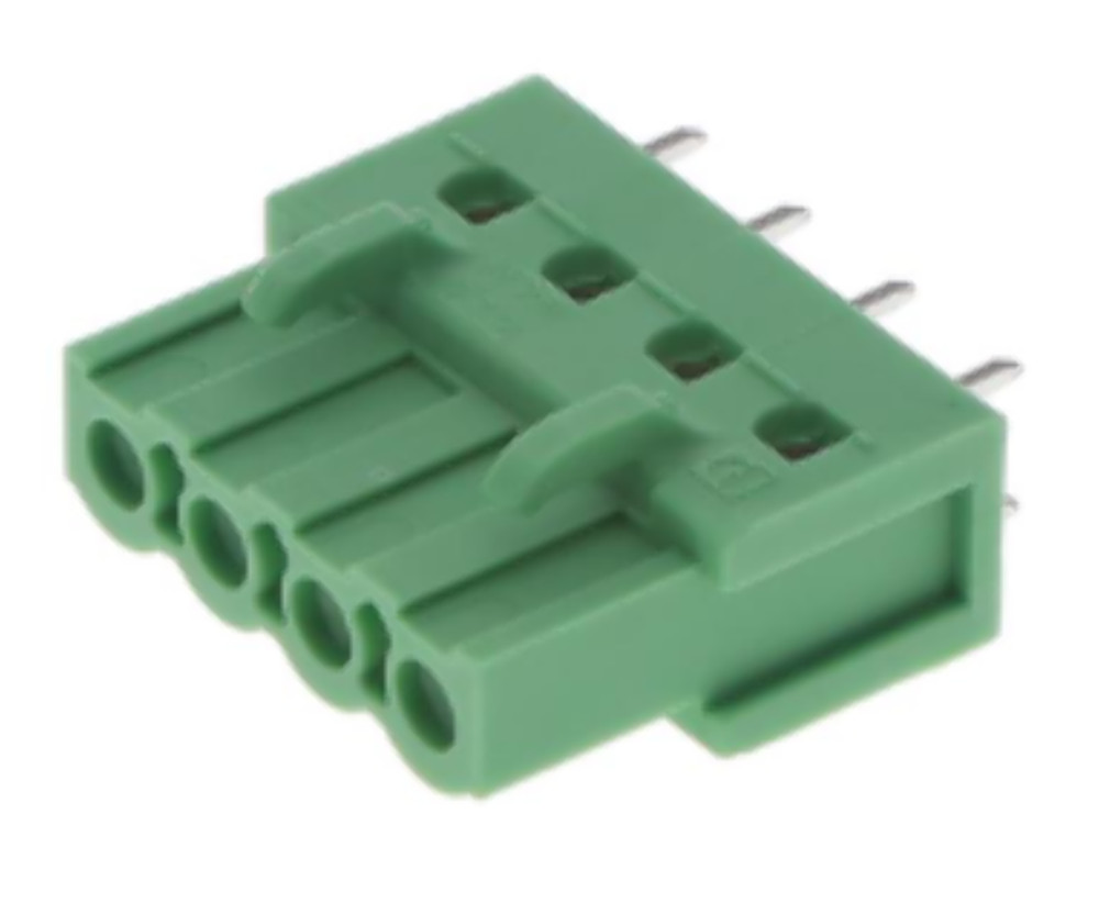 Pack of 4 1881396 Connector 4 Position Terminal Block Header, Female Sockets 0.2