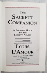 Sackett Companion by Louis L’Amour (1988, Hardcover) DJ Ex-Library p341 Bantam