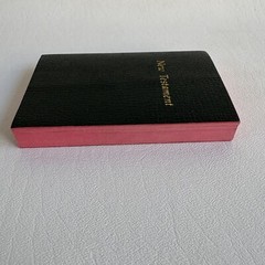 Vintage Pocket New Testament, KJV, Black Leather 4.25” x 2.75” 1968