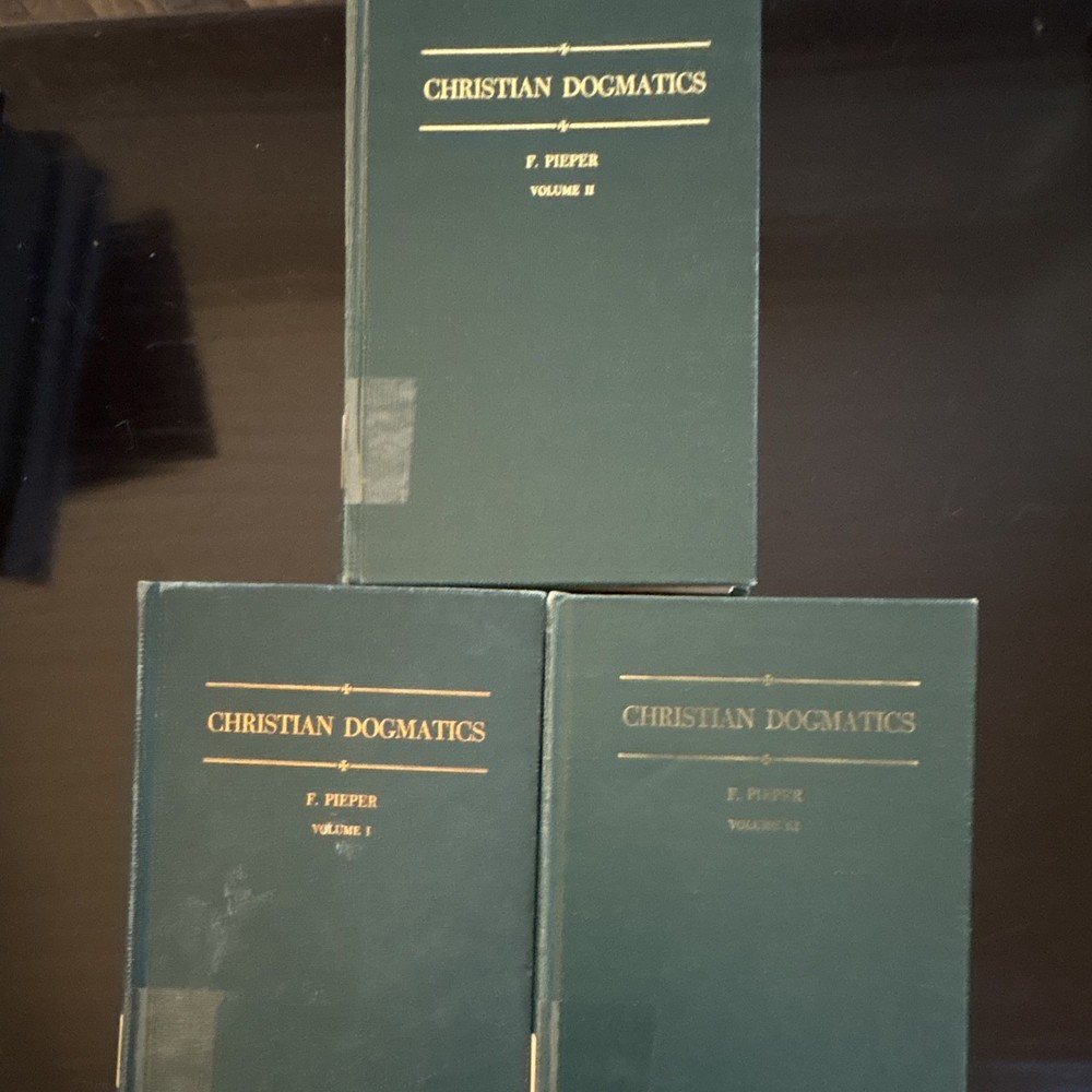 Francis Pieper Christian Dogmatics Vol 1-3 HC Concordia 1950s Ex Libris