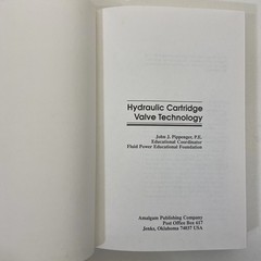 Hydraulic Cartridge Valve Technology 1990 HC John Pippenger Amalgram Publishing