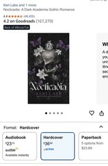 NOCTICADIA – Keri Lake (A Dark Academia Gothic Romance) Hardcover