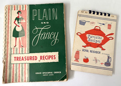 Lot of 2 Vintage Cookbooks 1955 and 1960/1962 Community Recipes Illinois Used