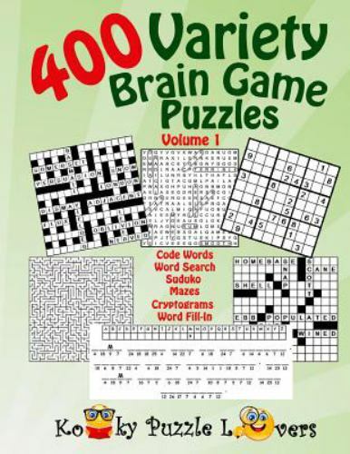Variety Puzzle Book, 400 Puzzles, Volume 1, Kooky Puzzle Lovers, Very Good Book