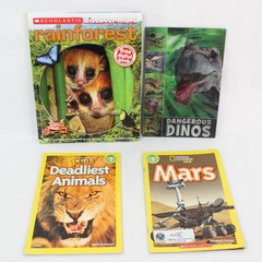 Lot of 4 Scholastic Animal & Dinosaur Books 2010-2014 – Great Condition!