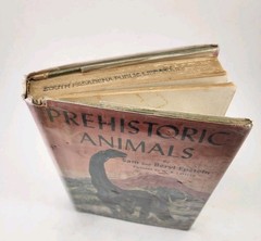 Vtg Prehistoric Animals Sam and Beryl Epstein 1956 1st Print Mylar HCDJ