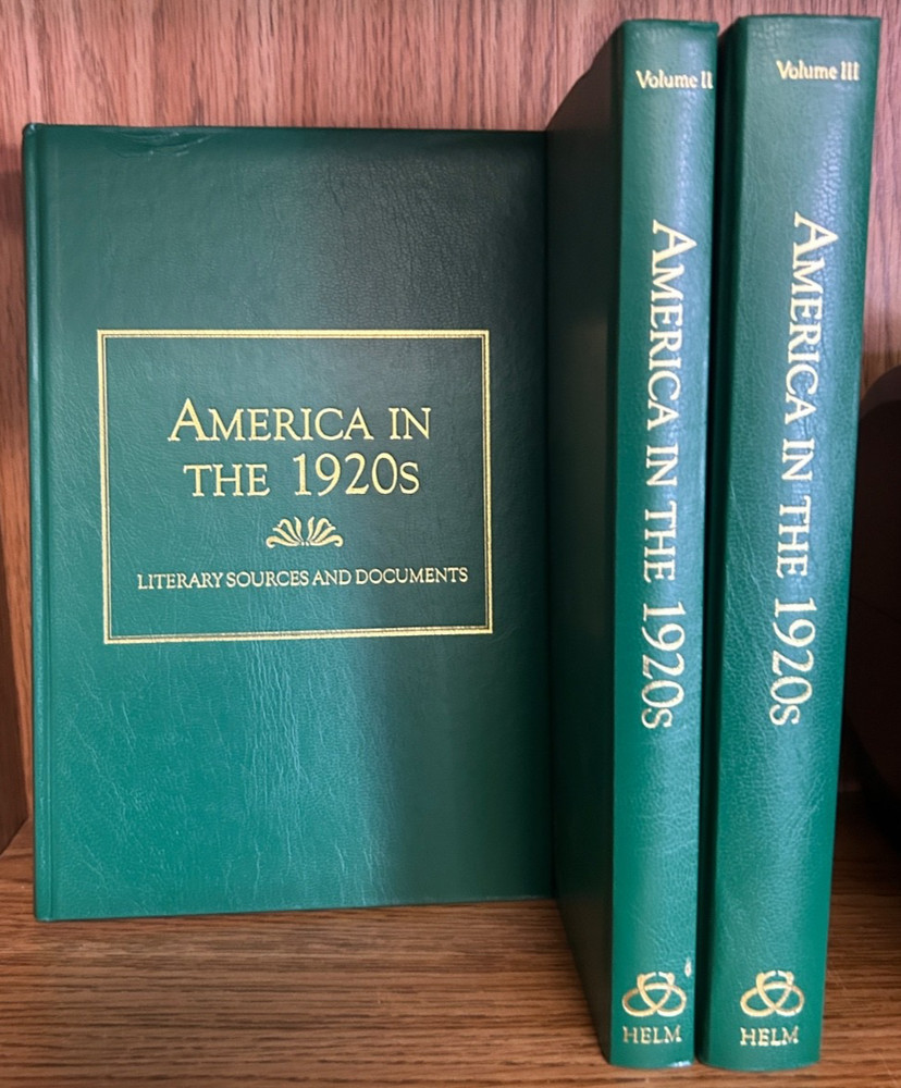 America in the 1920s Literary Sources and Documents 3 volume set, HC, A Bilton