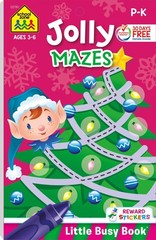 School Zone Jolly Mazes Workbook: 48 Pages, Preschool, Kindergarten, Holiday…