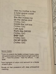 MINT! The Official Valley Girl Coloring Book (1982) Moon Zappa and dad Frank