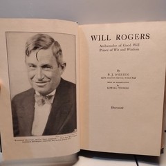 WILL ROGERS: „Ambassador of Good Will .. ” HC 1935 by P.J. O’BRIEN – scarce DJ