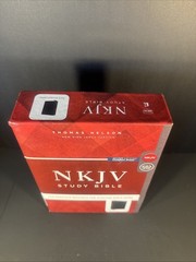 NKJV Study Bible, Premium Bonded Leather, Black, Red Letter Edition, Comfort New