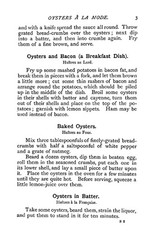 1888 Oysters À La Mode Vintage Cook Book 77 Pages