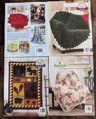 Herrschners Crochet Afghans Pattern Book Bundle Set of 4 Craft Hobby Book Lot