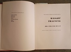 Weight Training by Frank Ryan – hardcover book – 1969