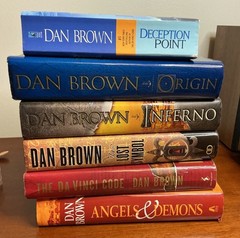 Dan Brown Book Set Robert Langdon Series, 5 Hardcover 1 Paperback, DaVinci Code