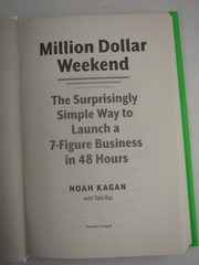 Million Dollar Weekend Noah Kagan Tahl Raz Business Startup Hardcover Book