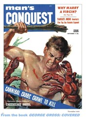GEORGE GROSS: COVERED, trade paperback edition of a new men’s pulp mag art book