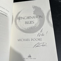 SIGNED UP ARC 1st Edition Reincarnation Blues by Michael Poore 2017 Trade PB