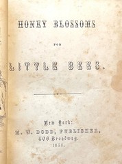 Honey Blossoms for Little Bees 1859 Victorian Decorative Binding Antique 1st Ed