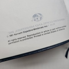 Kenneth Copeland Bible 1991 Genuine Leather Navy Blue Reference Concordance KJV