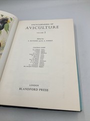 Encyclopedia of aviculture set 3 books, hardcover, blandford press