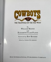 Cowboys & Trappings of the Old West HCDJ Book Illustrated Roy Rogers Manns Photo