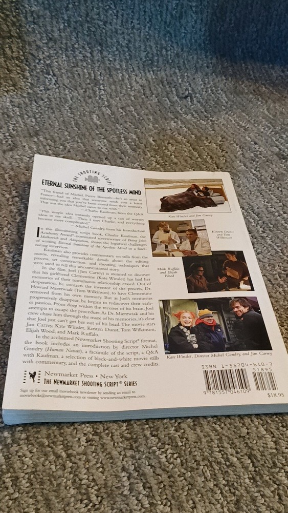 Eternal Sunshine of the Spotless Mind Kaufman Newmarket Shooting Script [VG]