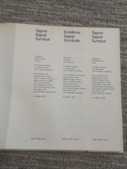 Signet Signal Symbol Walter Diethelm HC International Signs and Designs 1972