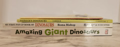 Lot of 4 Dinosaurs Children’s Books~Amazing Giant/Pop up/Patricks~Dinosaur Tooth