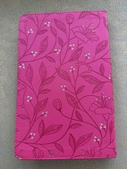 Pink floral holy bible book King James Version by Christian art publisher