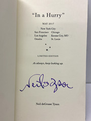 Neil DeGrasse Tyson SIGNED AUTOGRAPHED Astrophysics For People In A Hurry 1st Ed