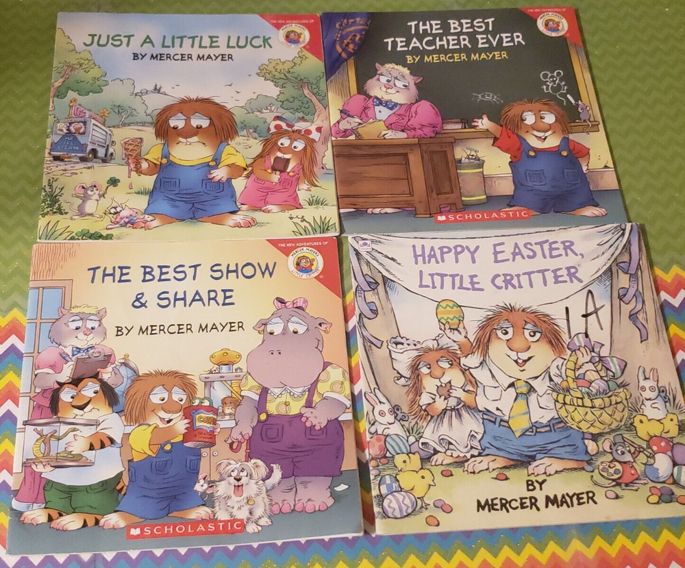 LITTRLE CRITTER – MERCER MAYER – LOT OF 4 PAPERBACK BOOKS – SEE PHOTOS FOR TITLE