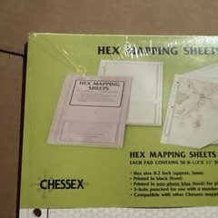 Hex Mapping Sheets (Pad of 50, double-sided, 0.2 inch hexes) Chessex 9302