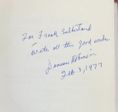 Duncan Robinson: Texas Teacher & Humanist Signed 1976 Hardcover 1st. Ed.