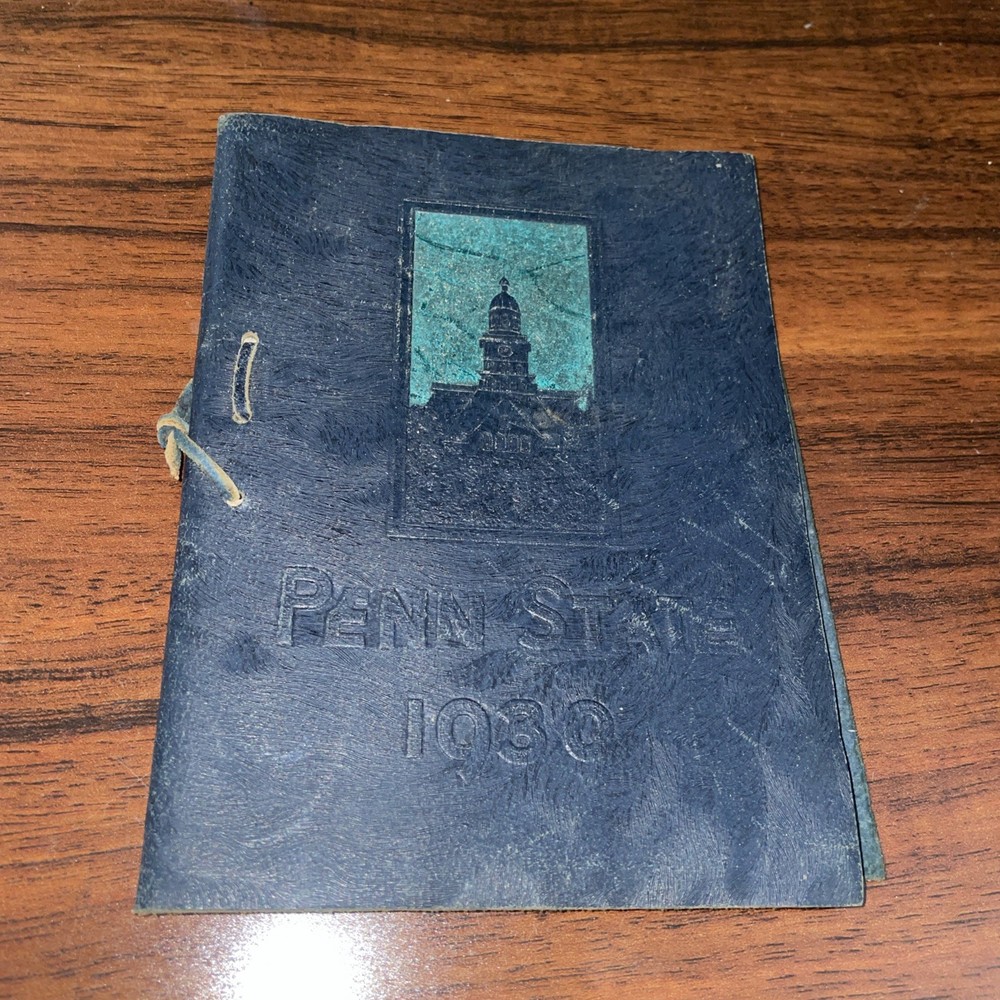 1930 Penn State Leather Book 6” X 4” Hand Made Vintage 30ish Pages