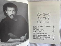 LIONEL RICHIE, DANCING ON THE CEILING SHEET MUSIC 8 SONGS, 61 PAGES, PHOTOS