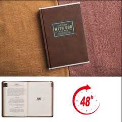 One Minute with God for Men 365 Daily Devotions Brown Faux Leather Gift
