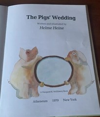 The Pigs’ Wedding:Helme Heine,1979,1st American Edition,HCDJ,Beautiful Book