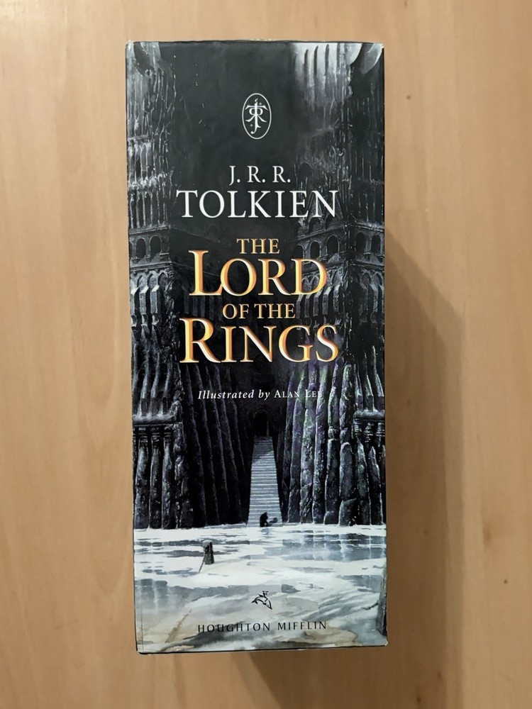 J.R.R Tolkien Lord of the Rings Alan Lee Illustrated HC Box Set Houghton Mifflin
