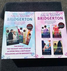 Lot 8 Bridgerton Books 1-8 (2 Box Sets) Netflix Tie-In Books Are VG Julia Quinn