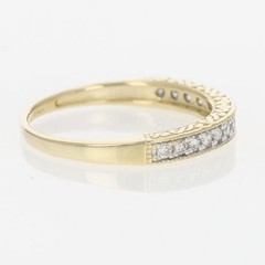 .18ctw Diamond Pavé Milgrain Scroll Wedding Band Ring 14k Yellow Gold Size 6