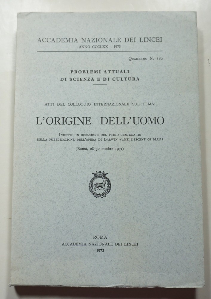 L’Origine dell’uomo 1973 The Origin of Man Darwin Evolution Paleoanthropology