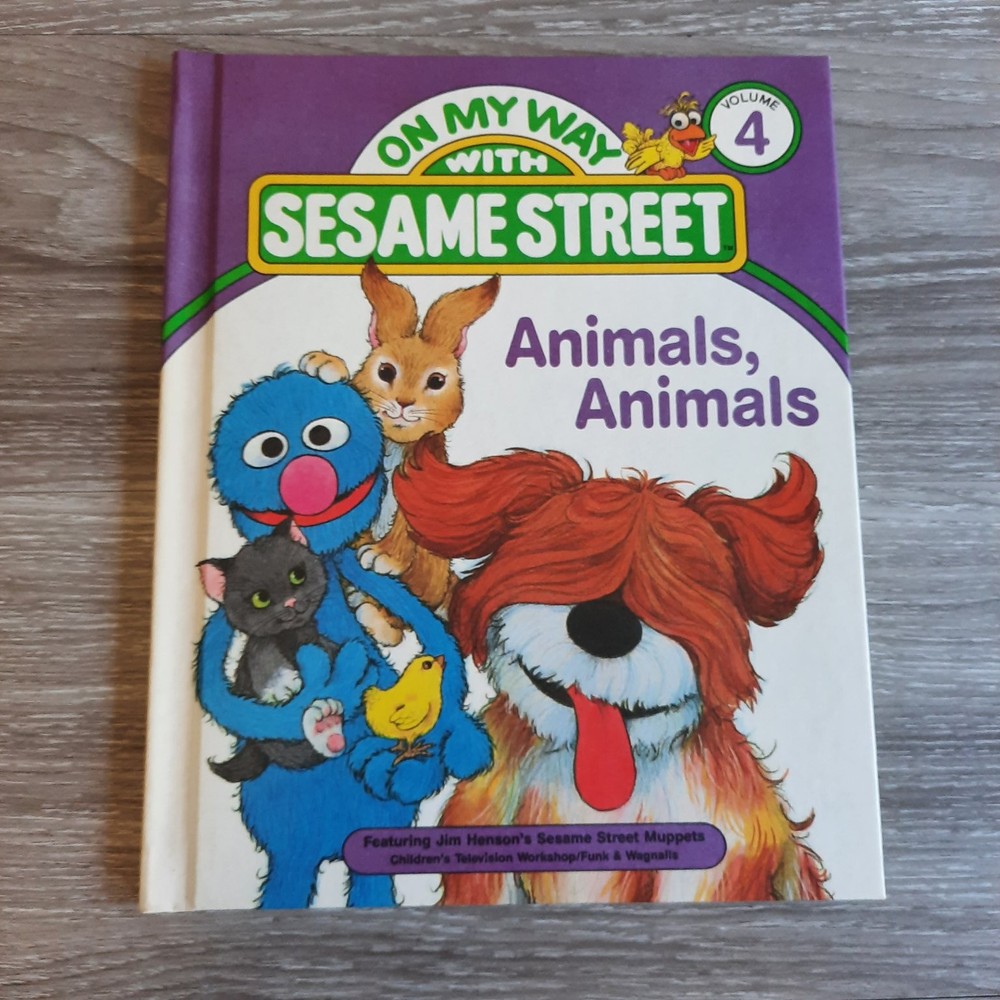 Animals Animals On My Way with Sesame Street Volume 4 1989 CTW Funk Wagnalls