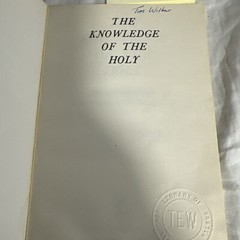 A W Tozer: The Attributes of God: The Knowledge of the Holy AW Tozer GOOD