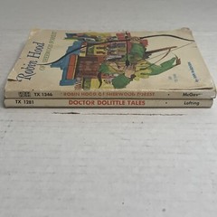 Lot of 2 Vintage 1960s Scholastic Book Services Paperbacks Dolittle/ Robin Hood