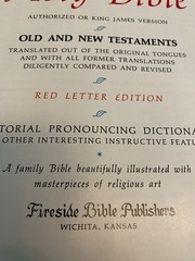 Vintage 1970 Lg.King James Version Red Letter Bible-Gold Gild Faux Leather Bound