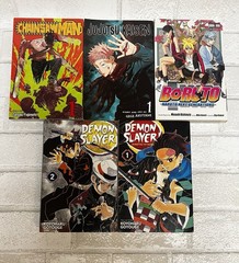 Lot of 5 Shonen Jump Manga – Chainsaw Man JJK Demon Slayer Boruto, English Ed